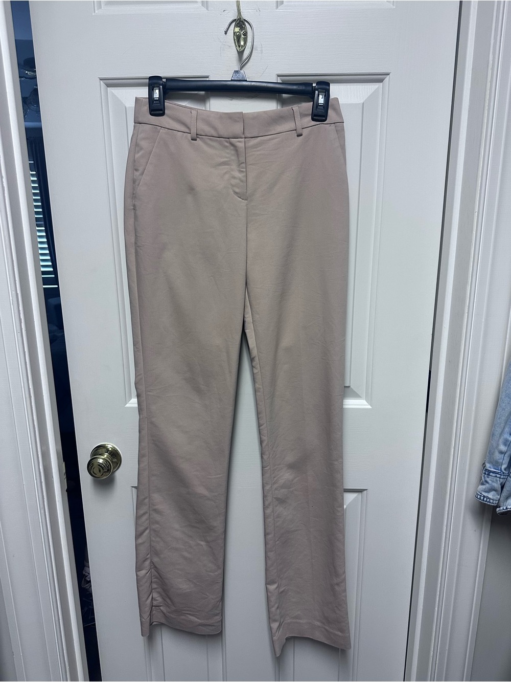 Express Columnist Straight Pants in Light Taupe